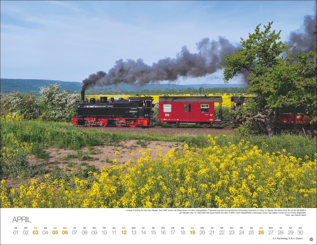Weitere Ansicht: Feurige Dampfloks Posterkalender 2026