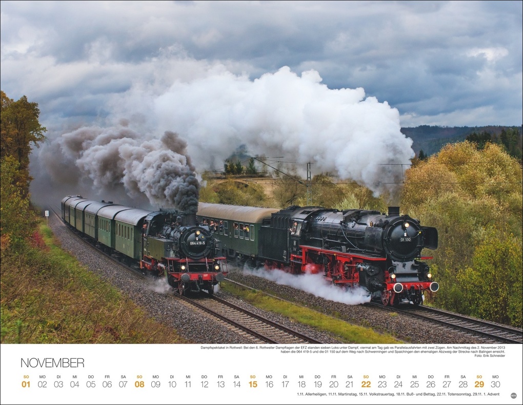Weitere Ansicht: Feurige Dampfloks Posterkalender 2026