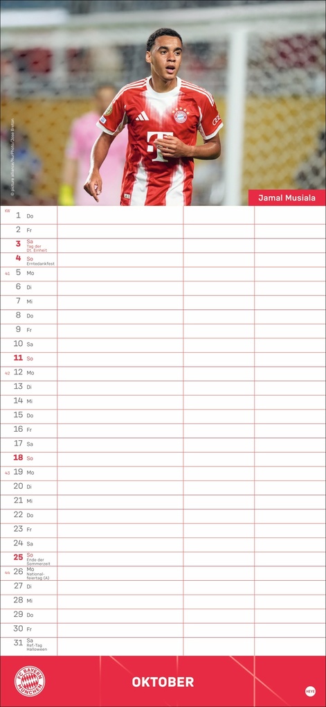 Weitere Ansicht: FC Bayern München Fanplaner 2026