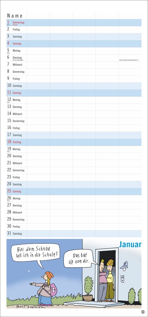 Weitere Ansicht: Peter Butschkow: Familienplaner 2026 | Peter Butschkow