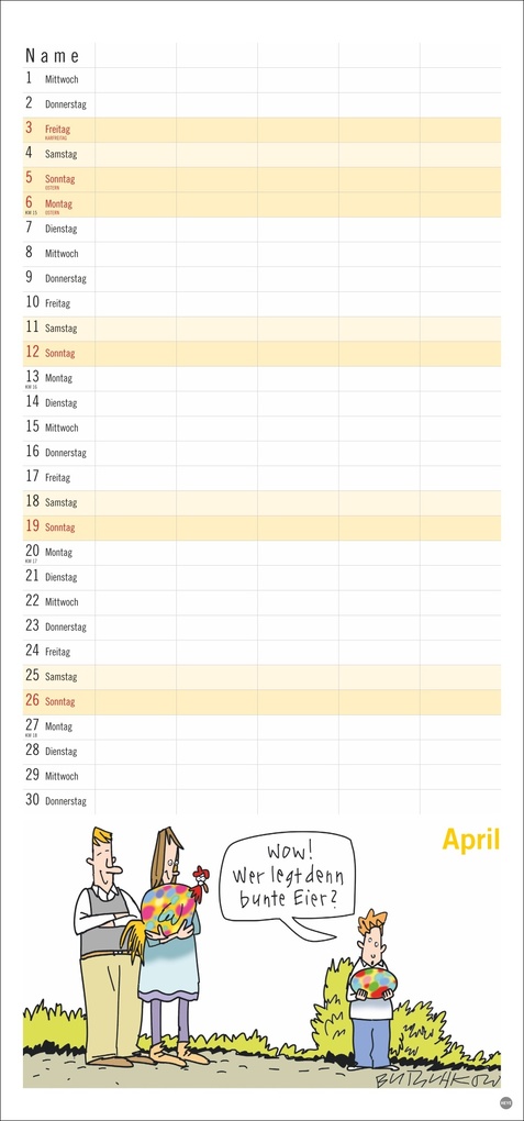 Weitere Ansicht: Peter Butschkow: Familienplaner 2026 | Peter Butschkow