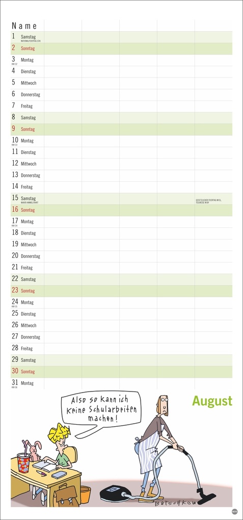 Weitere Ansicht: Peter Butschkow: Familienplaner 2026 | Peter Butschkow