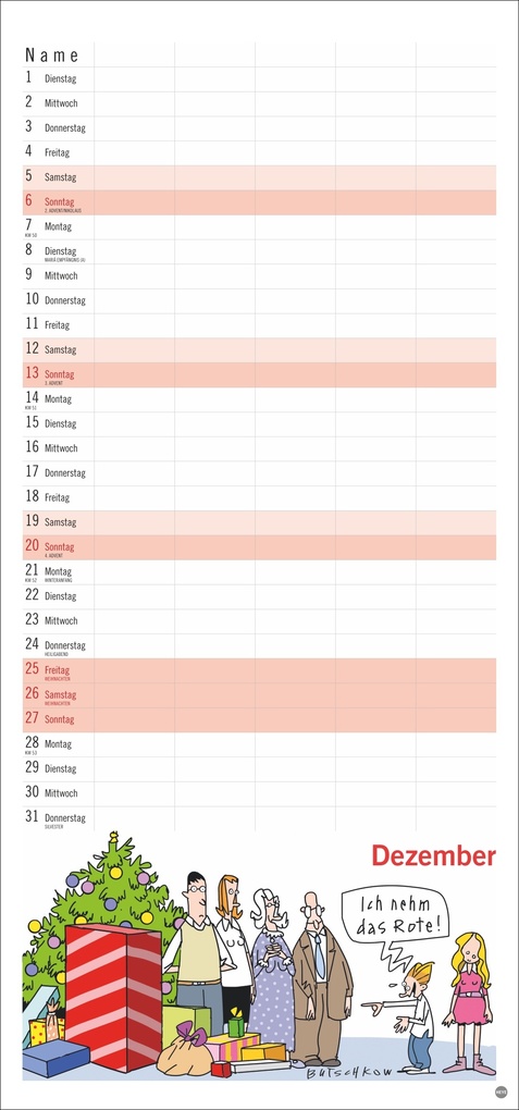 Weitere Ansicht: Peter Butschkow: Familienplaner 2026 | Peter Butschkow