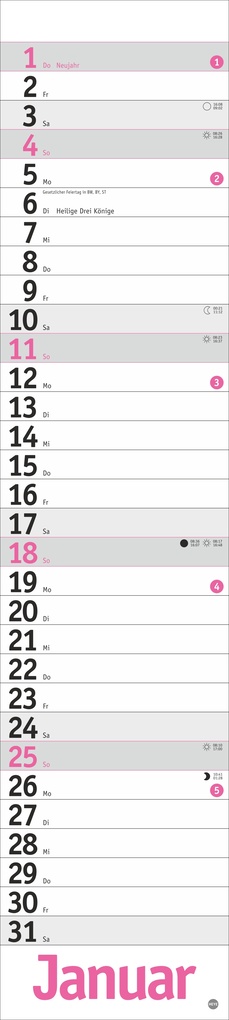 Weitere Ansicht: Langplaner, pink 2026