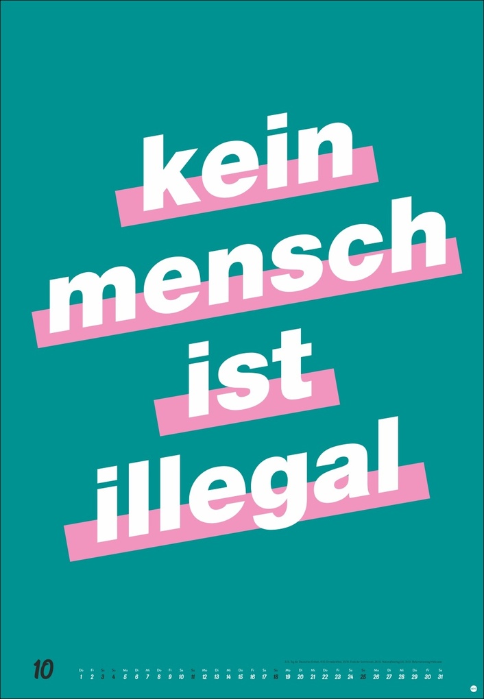 Weitere Ansicht: Fight for your Rights Posterkalender 2026