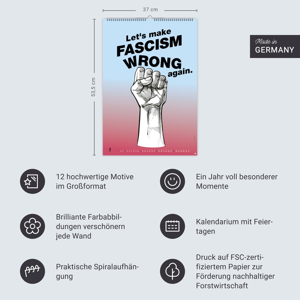 Weitere Ansicht: Fight for your Rights Posterkalender 2026