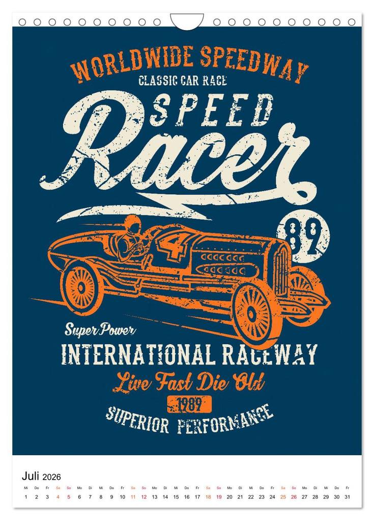 Weitere Ansicht: Automobile - nostalgische Poster (Wandkalender 2026 DIN A4 hoch), CALVENDO Monatskalender | Peter Roder, Calvendo