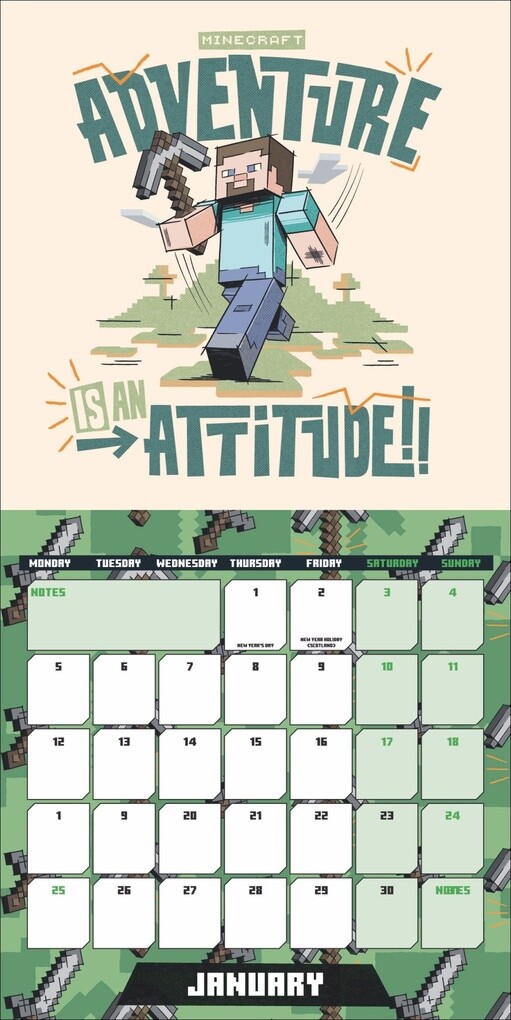 Weitere Ansicht: Minecraft Broschurkalender 2026