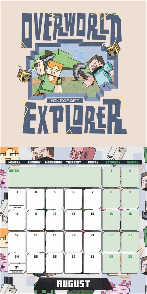 Weitere Ansicht: Minecraft Broschurkalender 2026