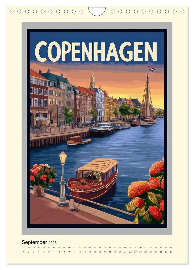 Weitere Ansicht: Weltreise - nostalgische Poster (Wandkalender 2026 DIN A4 hoch), CALVENDO Monatskalender | Peter Roder, Calvendo