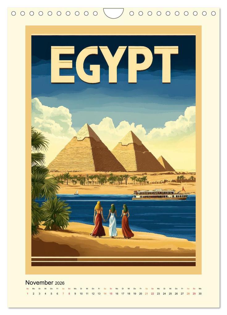 Weitere Ansicht: Weltreise - nostalgische Poster (Wandkalender 2026 DIN A4 hoch), CALVENDO Monatskalender | Peter Roder, Calvendo