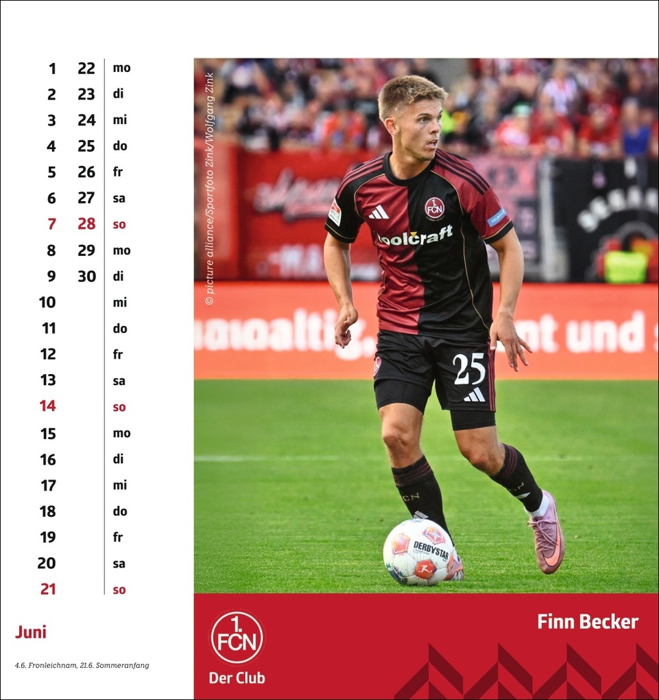 Weitere Ansicht: 1. FC Nürnberg Postkartenkalender 2026