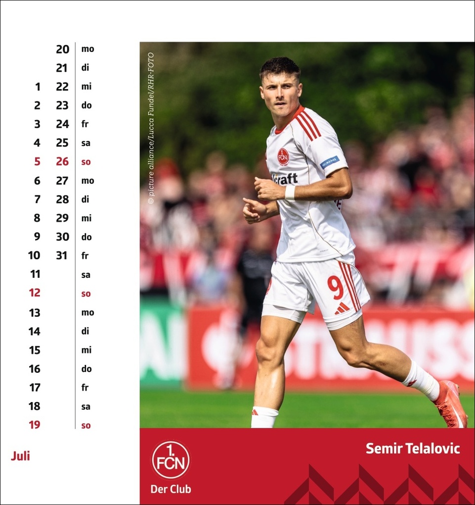 Weitere Ansicht: 1. FC Nürnberg Postkartenkalender 2026