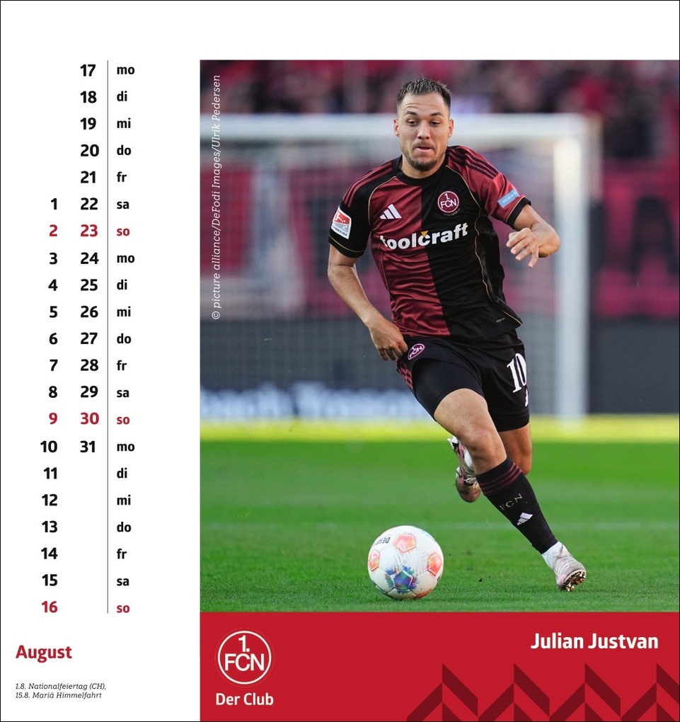 Weitere Ansicht: 1. FC Nürnberg Postkartenkalender 2026
