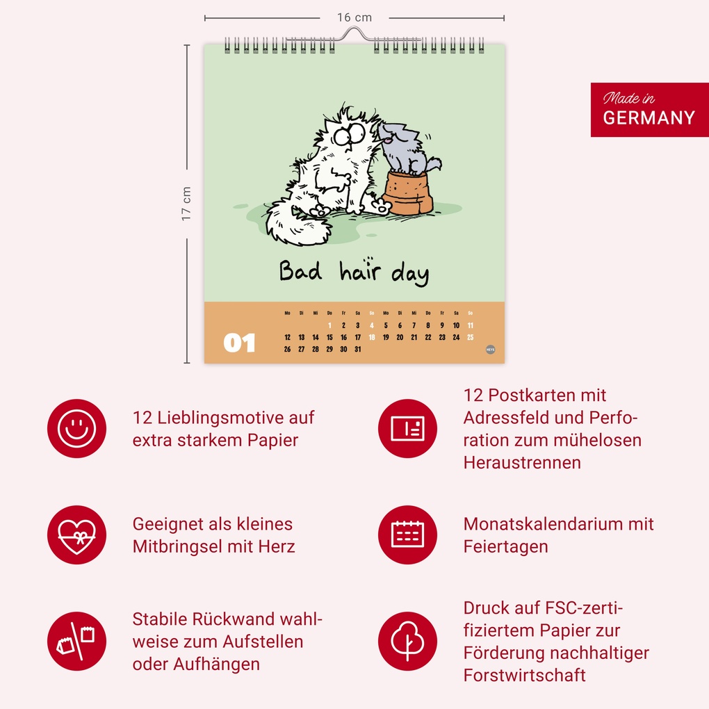 Weitere Ansicht: Simons Katze Postkartenkalender 2026