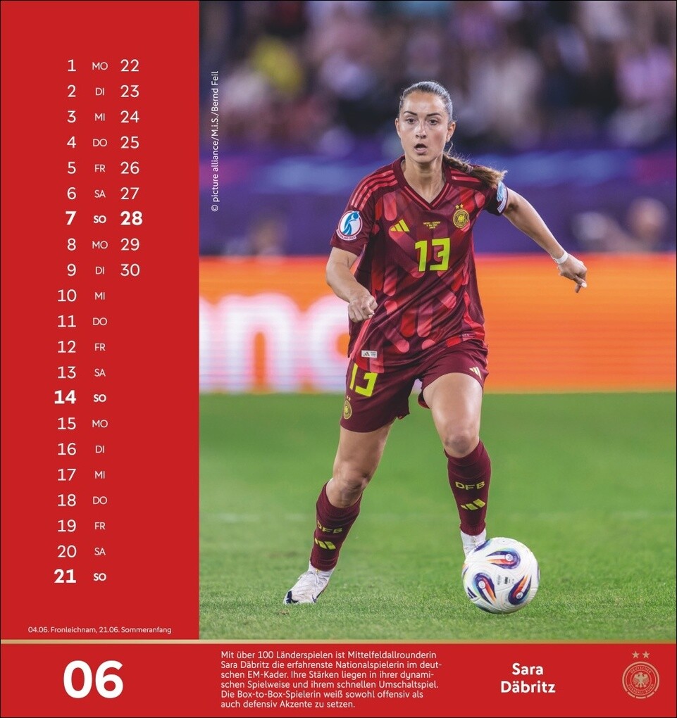 Weitere Ansicht: DFB Frauen Postkartenkalender 2026