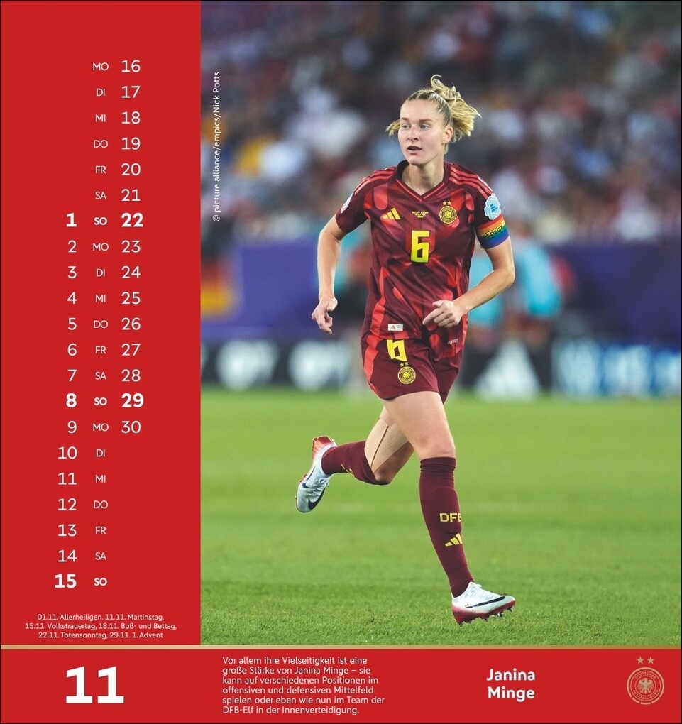 Weitere Ansicht: DFB Frauen Postkartenkalender 2026