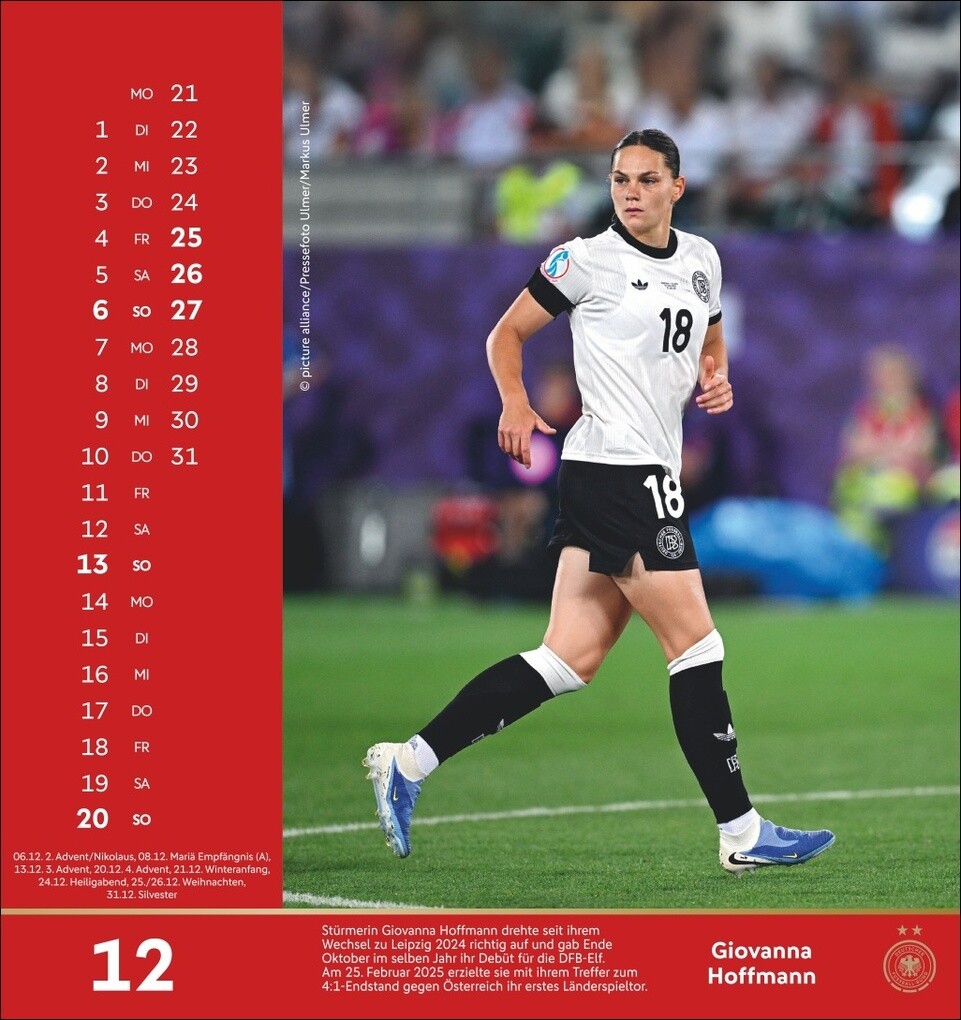 Weitere Ansicht: DFB Frauen Postkartenkalender 2026