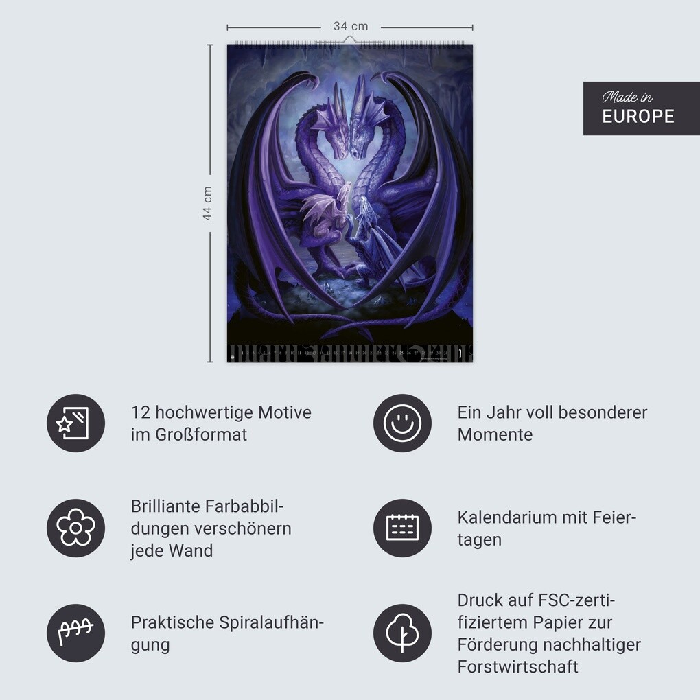 Weitere Ansicht: Anne Stokes: Mystic World Posterkalender 2026 | Anne Stokes