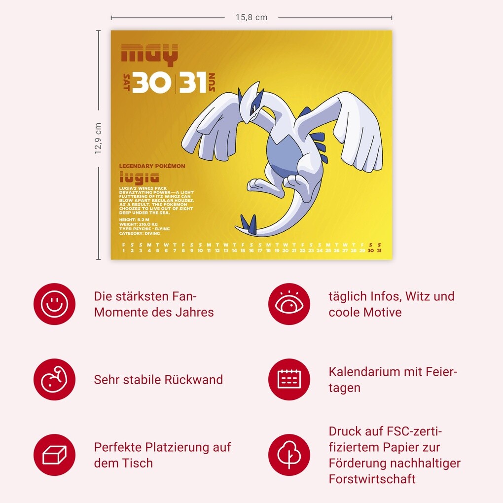 Weitere Ansicht: Pokémon Tagesabreißkalender 2026