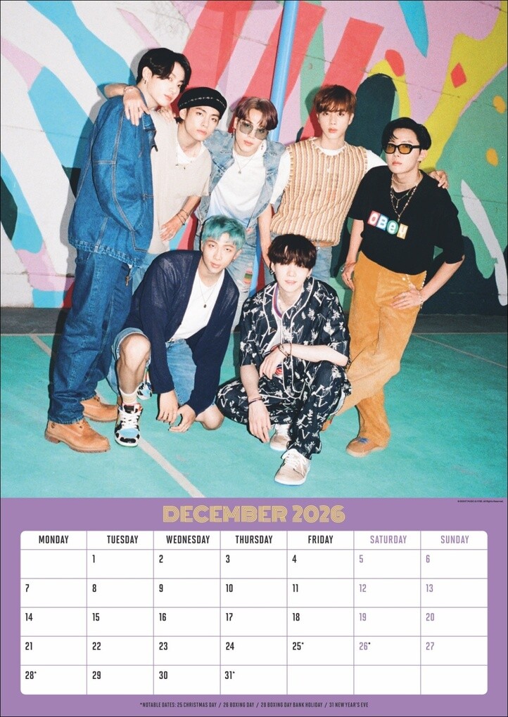 Weitere Ansicht: BTS Posterkalender 2026