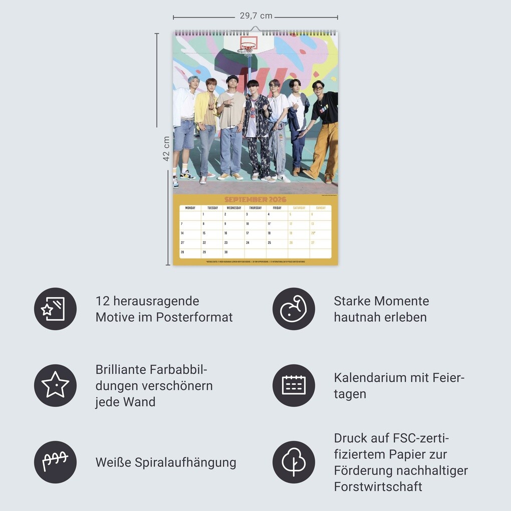 Weitere Ansicht: BTS Posterkalender 2026