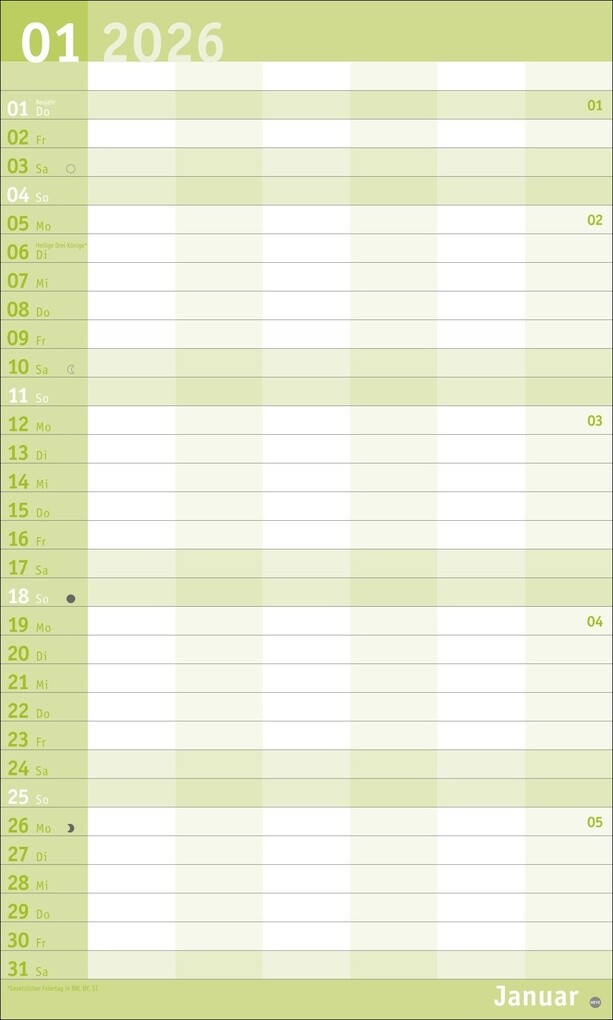 Weitere Ansicht: Basic Familienplaner XL 2026
