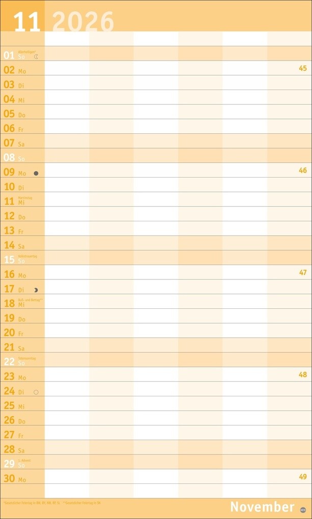 Weitere Ansicht: Basic Familienplaner XL 2026