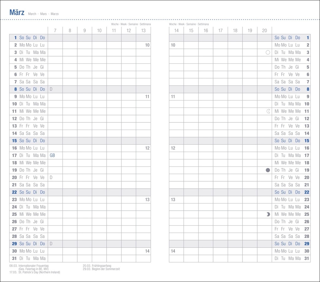 Weitere Ansicht: Leporello, schwarz Kalender 2026