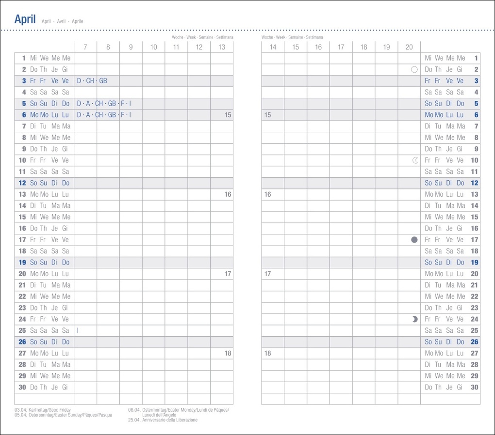 Weitere Ansicht: Leporello, schwarz Kalender 2026