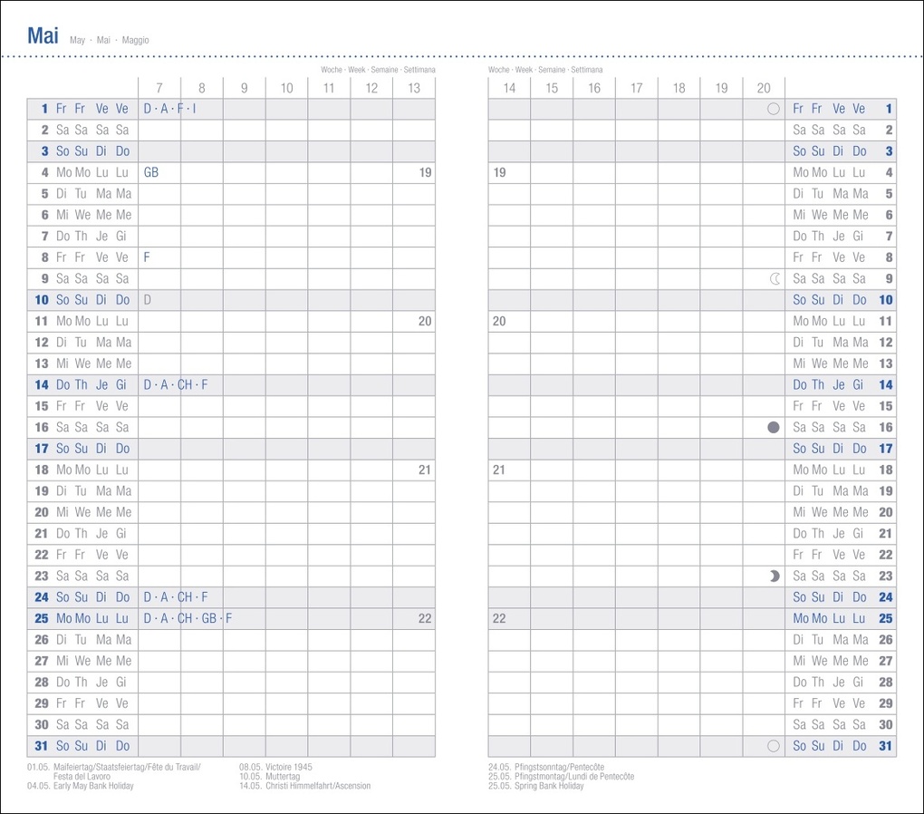 Weitere Ansicht: Leporello, schwarz Kalender 2026
