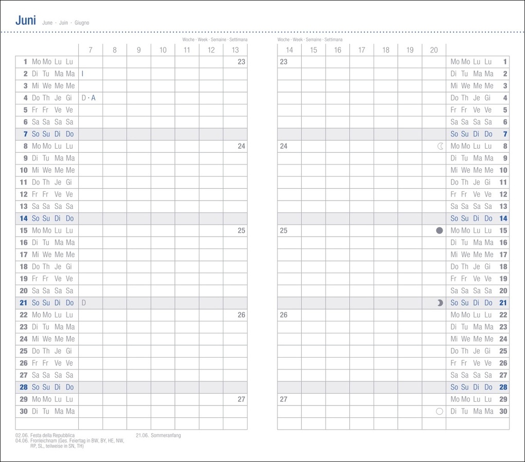 Weitere Ansicht: Leporello, schwarz Kalender 2026