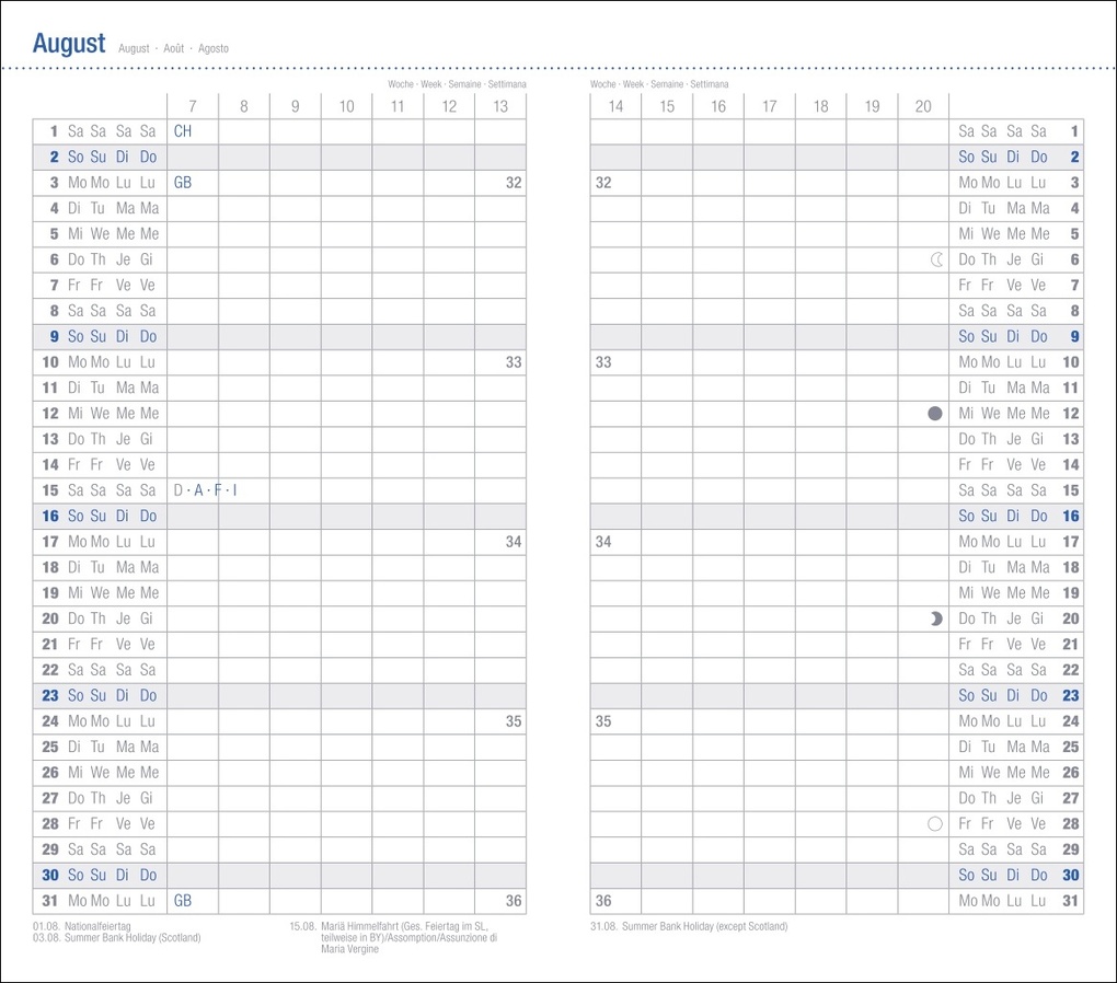 Weitere Ansicht: Leporello, schwarz Kalender 2026
