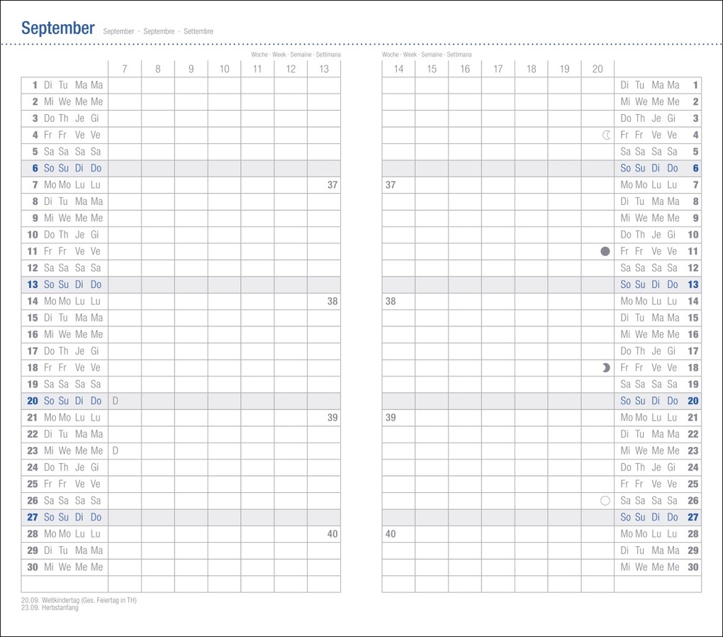 Weitere Ansicht: Leporello, schwarz Kalender 2026