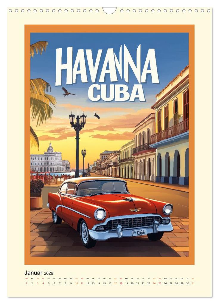 Weitere Ansicht: Weltreise - nostalgische Poster (Wandkalender 2026 DIN A3 hoch), CALVENDO Monatskalender | Peter Roder, Calvendo