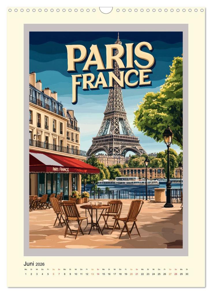 Weitere Ansicht: Weltreise - nostalgische Poster (Wandkalender 2026 DIN A3 hoch), CALVENDO Monatskalender | Peter Roder, Calvendo