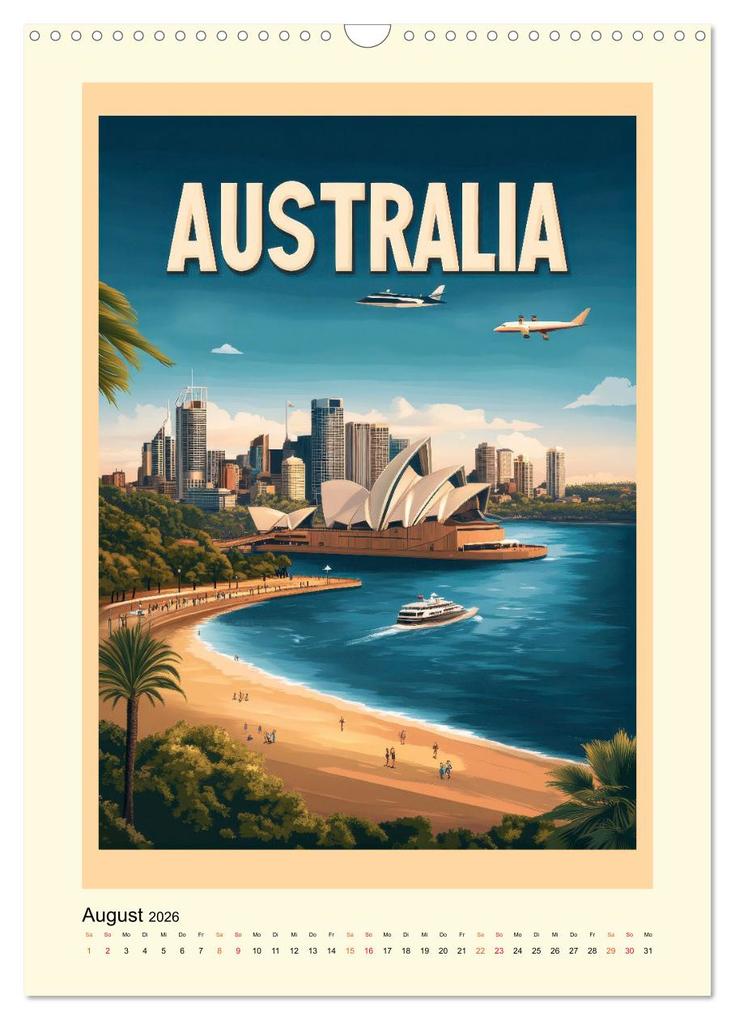 Weitere Ansicht: Weltreise - nostalgische Poster (Wandkalender 2026 DIN A3 hoch), CALVENDO Monatskalender | Peter Roder, Calvendo