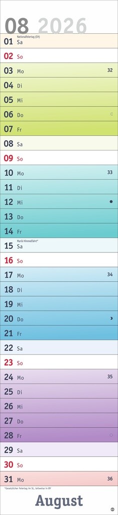 Weitere Ansicht: Bunte Wochen Langplaner XL 2026