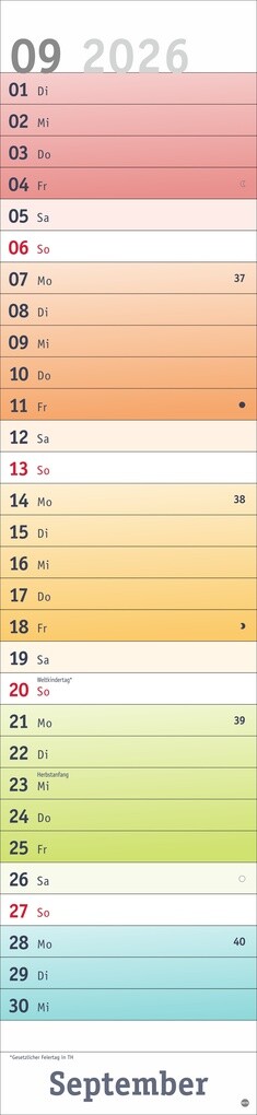 Weitere Ansicht: Bunte Wochen Langplaner XL 2026