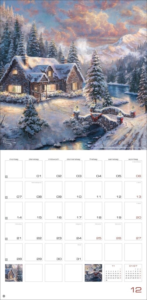 Weitere Ansicht: Thomas Kinkade: Land of Light Broschurkalender 2026 | Thomas Kinkade