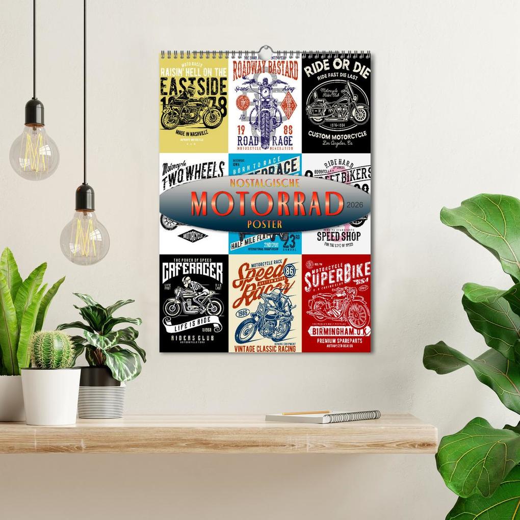 Weitere Ansicht: Motorrad - nostalgische Poster (Wandkalender 2026 DIN A3 hoch), CALVENDO Monatskalender | Peter Roder, Calvendo