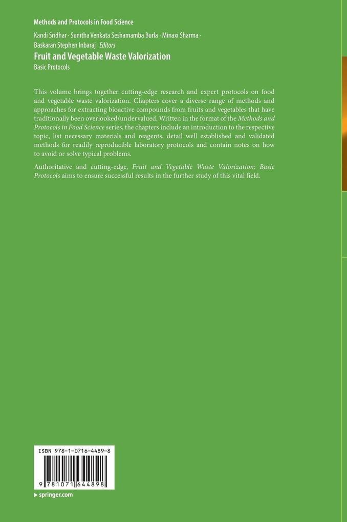 Weitere Ansicht: Fruit and Vegetable Waste Valorization