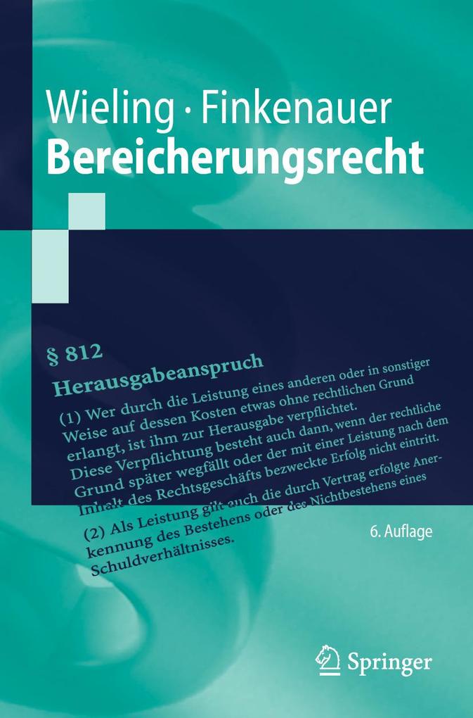 Produktbild: Bereicherungsrecht | Hans Josef Wieling, Thomas Finkenauer