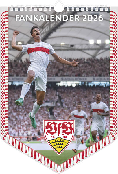 Produktbild: VfB Stuttgart 2026 - Bannerkalender - Fan-Kalender - Fußball-Kalender - 29,7x42 - Sport | Neumann Verlage GmbH & Co. KG