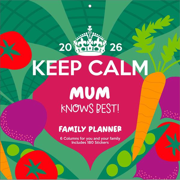 Produktbild: KEEP CALM Familienplaner im Format 30 x 30