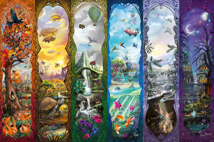 Produktbild: Erwachsenenpuzzle 7000 Teile - Die sechs Portale