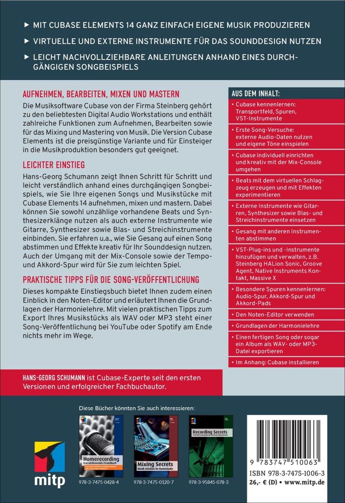 Weitere Ansicht: Cubase Elements | Hans-Georg Schumann
