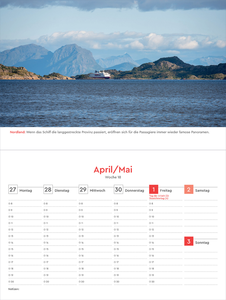 Weitere Ansicht: Hurtigruten - KUNTH Tischkalender 2026