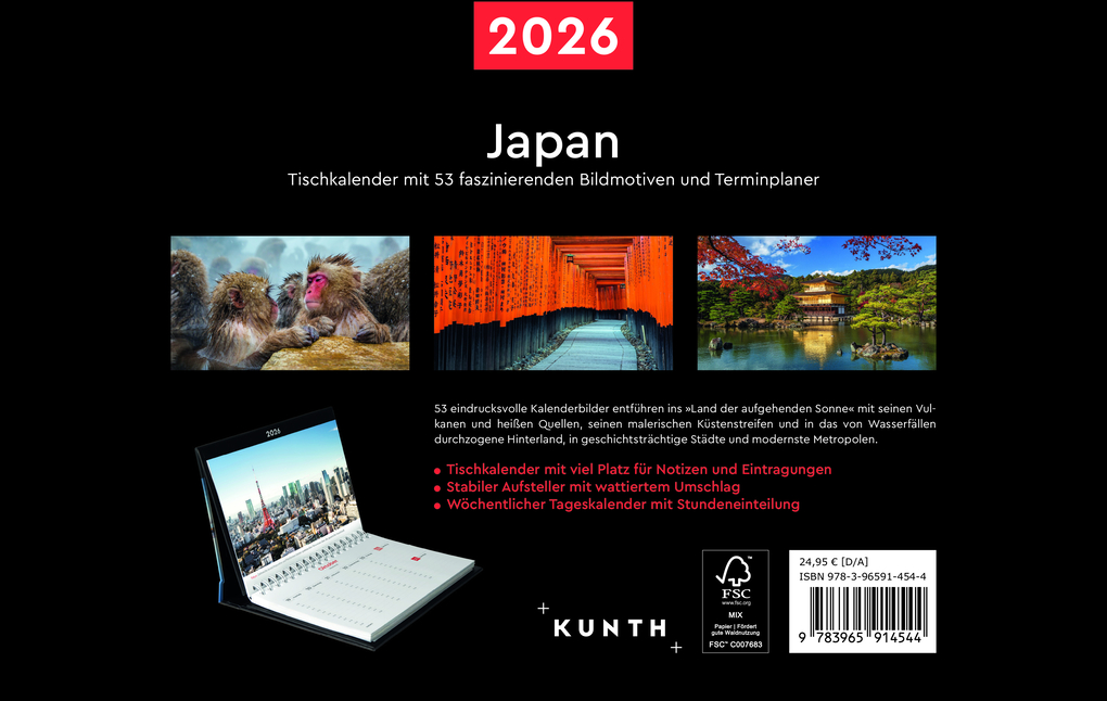 Weitere Ansicht: Japan - KUNTH Tischkalender 2026