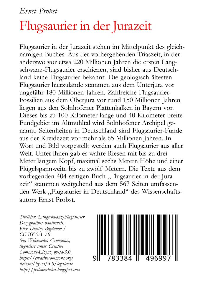 Weitere Ansicht: Flugsaurier in der Jurazeit | Ernst Probst